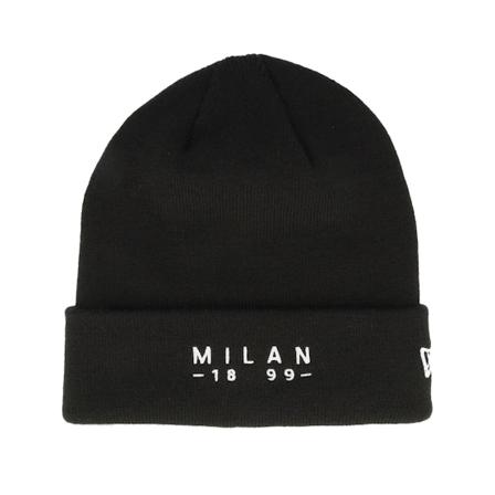 New Era - Football Noir cuff Bonnet - AC Milan Est Wordmark Black Cuff @ Hatstore