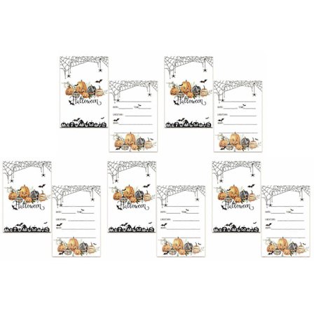 10-pack Halloweenfest Inbjudningar Halloweenfest Tillbehör 4x5 Tum Festinbjudningskort för Halloween Vintersemester