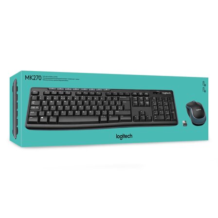 Logitech MK270 Wireless Combo - tastatur- og mussett - Belgisk Inn-enhet