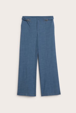 Kappahl | Leveät housut, joissa on vyö Vaaleansininen 34 | Vaaleansininen