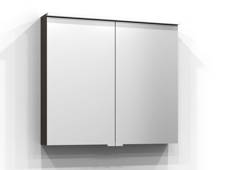 Svedbergs Sarek Spegelskåp med LED-belysning Brun Ask, Badrum