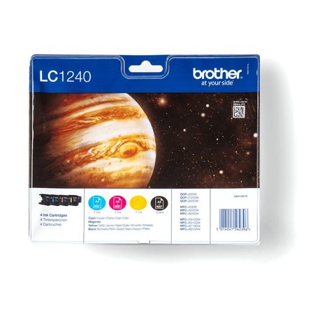 Brother LC1240 Value-Pack - svart, gul, cyan, magenta - original - blekkpatron