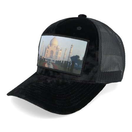 Calza Pennello - Svart trucker Keps - Taj Mahal Velvet Black A-frame Trucker @ Hatstore