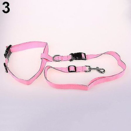 Löpande hund husdjursprodukter Dragande kabel leder krage dragbälte hund rep(Rosa)