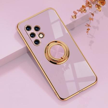 Samsung A32 5G tyylik s ja iskunkest v kotelo Flawless sormustelineell Rosa