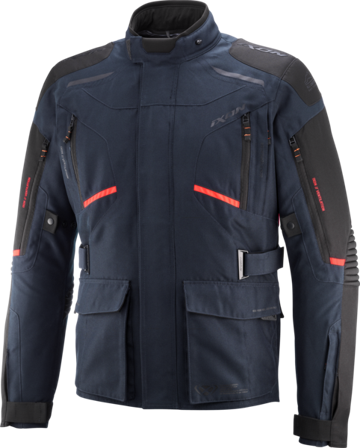 MC-Jakke Ixon Midgard Marineblå/Lysrød 4XL