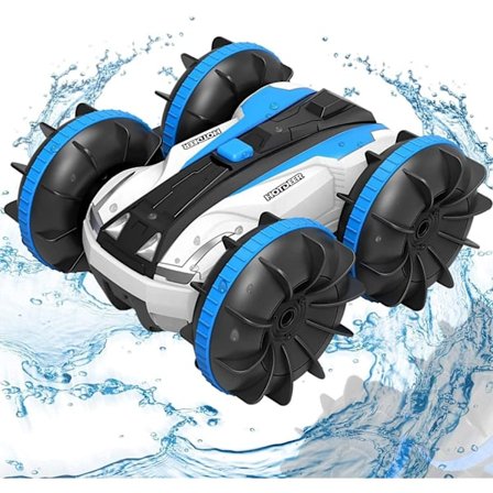 Amfibinen kauko-ohjattava auto lapsille Off Road Rock Crawler sininen