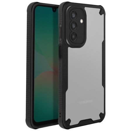 Fodral - Samsung - Galaxy A26 - Svart Transparent - Hybrid - Stöttålig mot fall