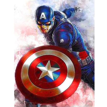 Blue Dream 5D Captain America timanttimaalaussarja lapsille 30 x 40 cm, timanttimaalaussarja