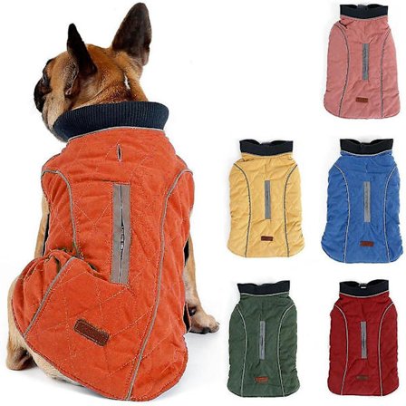 Reflekterende Hundejakke, Hundejakke Varm Tyk Dunvest Lille Hundejakke med Fleece, XS