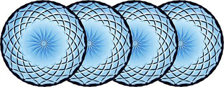 LYNGBY GLAS ASJETT SORRENTO 16CM 4STK BLÅ