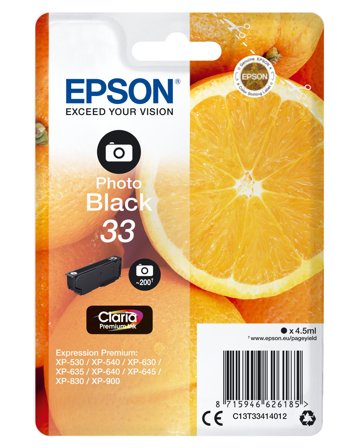 Epson 33 - fotosort - original - blekkpatron