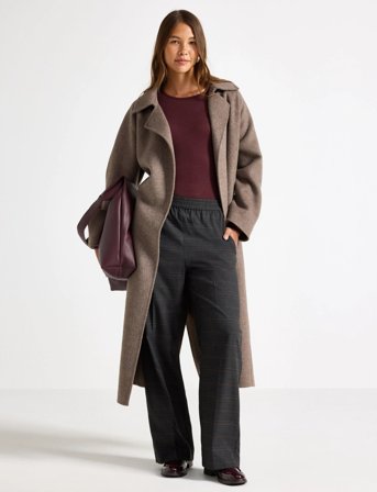 Lindex Trousers Stella Check - Grey - L