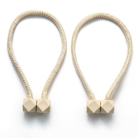 Magnetiske gardinholdere (1 par), fasjonable gardinholdere gardinspenne gardintilbehør for hjem soverom kontor beige-