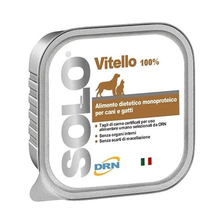 Drn Solo Vitello Alimento Dietetico Monoproteico Umido Per