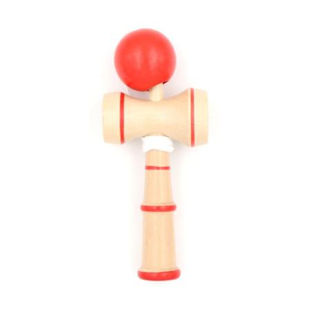 Kid Kendama Ball Tradisjonelt tre Spill Balanse ferdighetsutdanning Red 0