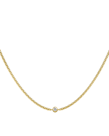 Enkele Geboortesteen Ketting - Goud - Gepersonaliseerd - Rosefield