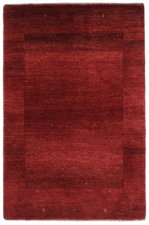 Anudada A Mano Loribaft Fine Alfombra 80X120 Oriental De Lana Rojo Oscuro/Negro Pequeño