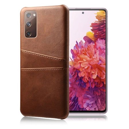 Dual Card Etui Samsung Galaxy S20 FE 5G / S20 Fe - Kaffe