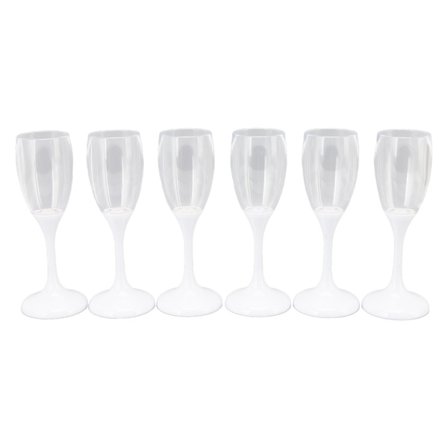 6-pakning LED Champagneglass Fargeskiftende Lysende Festdekor