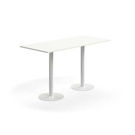 Ståbord ALVA, L1800 B800 H1000 mm, forankringsbart, høytrykkslaminat, hvit