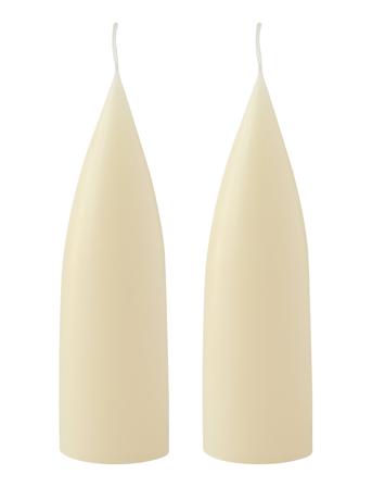 Hand Dipped C -Shaped Candles, 2 Pack Home Decoration Candles Block Candles Cream Kunstindustrien