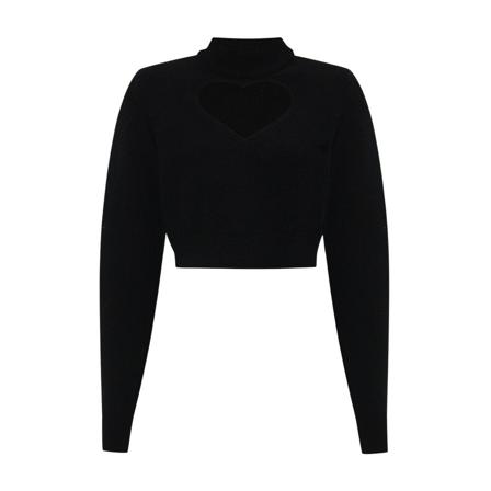 Alaïa Round-neck Strik Sort, Dame Striktrøjer