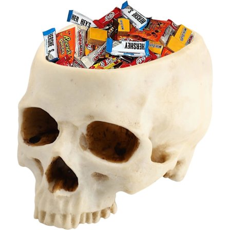 Horror kranieformede Halloween ornamenter holder, kraniekugler dekoration til kranieplanterpotte, slikholder
