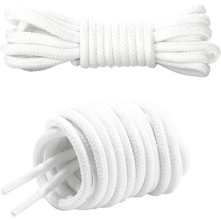 #90cm Runde Snørebånd [3 Par] Forstærkede og Holdbare Snørebånd til Sko Sneakers Støvler Ankelstøvler - Tykkelse: 4 mm Diameter#