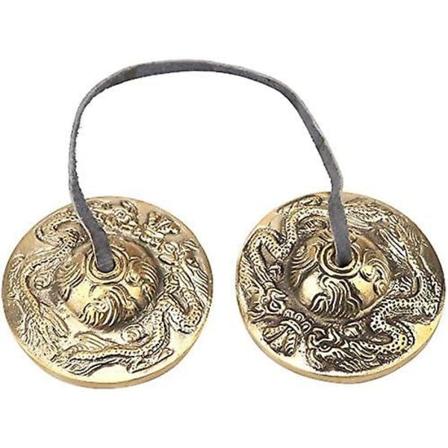 Tibetansk Meditasjonsklokke Slaginstrument Buddhist Temple Sound Håndskåret messing Tibetansk Meditasjon Håndlaget Bell 2.6in / 6.5cmssangyong