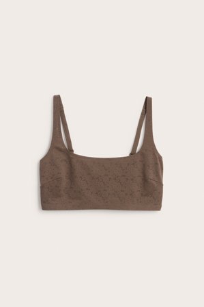 Kappahl | Bygellös bh i stretchig spets Mörkbrun XS | Mörkbrun