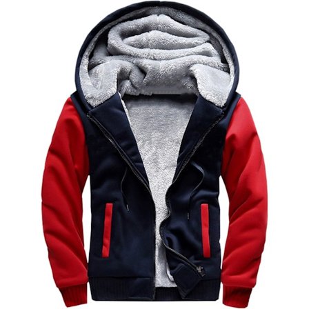Herre Genser Termisk Sherpa Foret Jakker Vinter Trening Fleece Hoodie Full Zip Ull Varme Tykke Frakker Yttertøy