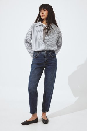 NA-KD Mom Jeans mit hoher Taille - Mom Jeans - Blau - EU 38