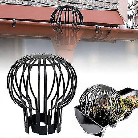 Sort plast terrasseavløp anti-blokkerende rundt nettdeksel utendørs balkong takrenne takrenne 1 takrenne takrenne svart 12*14cm