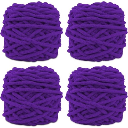 Garn 4x Garn för virkning, Mjukt tjockt garn för garnprojekt