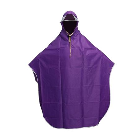 Regnjakke for sykkel og rullestol, unisex, vindtett, med hette (lilla) Lilla Purple