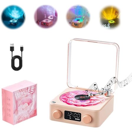 The Waves vinyylisoitin, Wave retro vinyylilevysoitin langaton Bluetooth-kaiutin