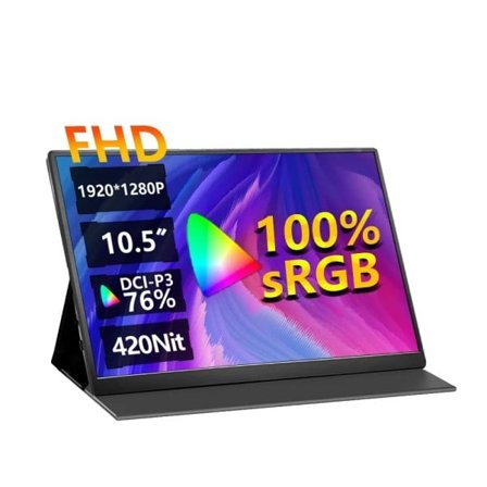 10,5 tum 1280P Ultra Portabel Monitor 16:10 IPS 60Hz Spel Skärm