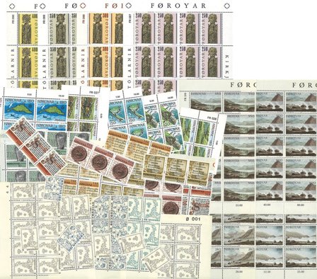 Færøerne - Samling i poser - Postfrisk