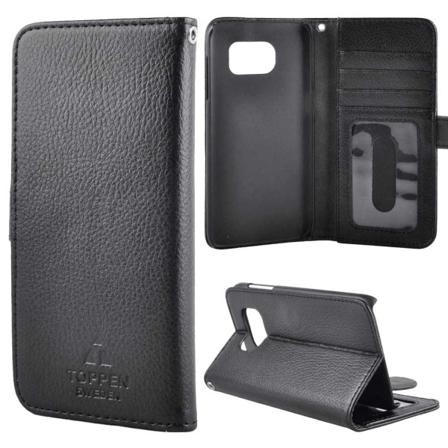 TOP Venstrehåndet tegnebog Samsung Galaxy S6 Edge Sort Black