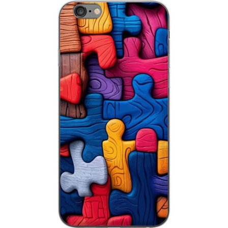 Yhteensopiva Puhelinkuori Apple Apple iPhone 6 Plus Leikkisä kuvitus Stitchin kanssa vaaleanpunaisissa omenoissa pehmeässä pastellidesignissa, joss