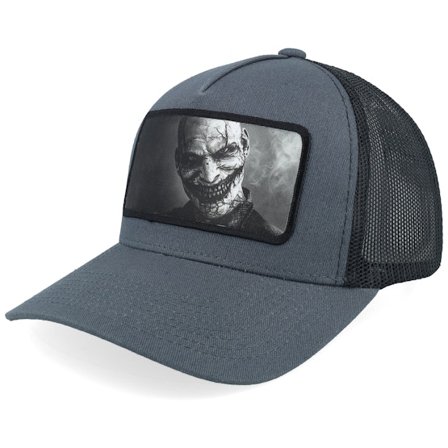 Scenes - Grey - trucker - Cap - Evil Grin Medium Grey/Black/Black A-frame Trucker - Hatstore