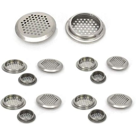 Ventilasjonsgitter 20 stk Rustfritt stål Gitter Luftventil Hull Puste