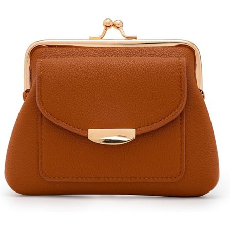 Møntpung med kreditkortrum, kys lås møntpung til kvinder, mønttaske med stor kapacitet, pung til småpenge, sød bilmønt