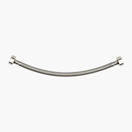 Biltema - Tilkoblingsslange rustfritt stål rett 1/2" x rett 1/2" 300 mm