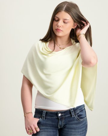 Gina Tricot Young 14+ 14+ knitted poncho Cremefarvet Trøjer Pige - Kids Brand Store