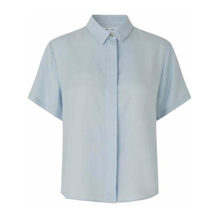 Samsøe Samsøe Short Sleeve Shirts Blå, Dame Skjorter