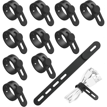 15-pakning ledningsholdere gjenbrukbare kabelorganiserere for ledninger