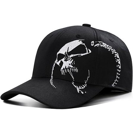 Herre Baseball Cap, Bomulds Udendørs Sports Cap Cool Skull Bag Button Cap Mænd Kvinder