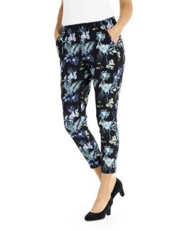 7/8-dels mønstret bukse Svart - 58 - Åshild